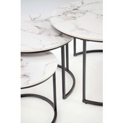 Set masute pentru reviste Halmar Gilda (White Marble/Black) Thumb