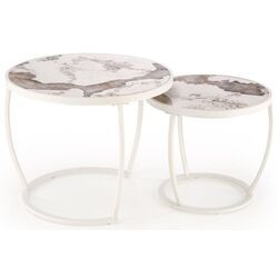 Set masute pentru reviste Halmar Ines (Beige Marble/White) Thumb