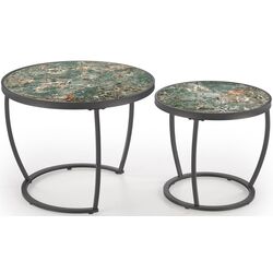 Set masute pentru reviste Halmar Ines (Green Marble/Black) Thumb