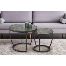 Set masute pentru reviste Halmar Ines (Green Marble/Black)