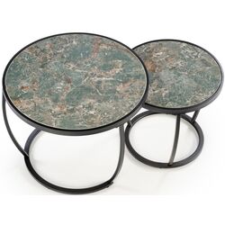 Set masute pentru reviste Halmar Ines (Green Marble/Black) Thumb