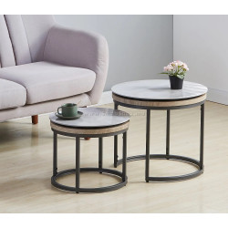 Набор журнальных столиков Halmar Itaka 2 (Grey Marble/Graphite)