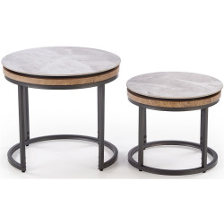 Набор журнальных столиков Halmar Itaka 2 (Grey Marble/Graphite) Thumb