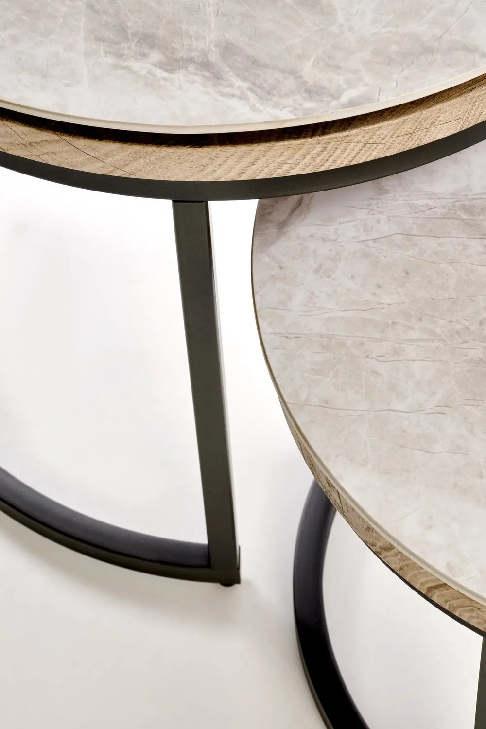 Набор журнальных столиков Halmar Itaka 2 (Grey Marble/Graphite) - 8