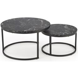 Set masute pentru reviste Halmar Java (Black Marble/Black) Thumb