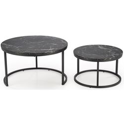 Set masute pentru reviste Halmar Java (Black Marble/Black) Thumb