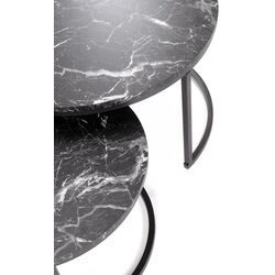 Set masute pentru reviste Halmar Java (Black Marble/Black) Thumb