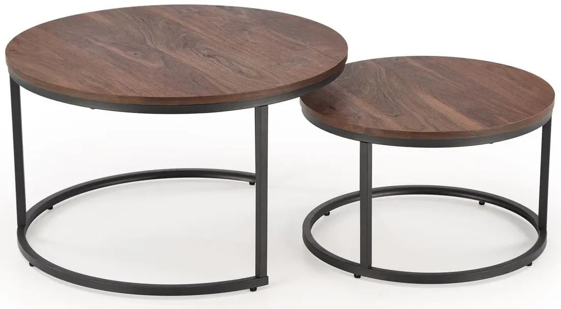 Set masute pentru reviste Halmar Java (Walnut/Black)