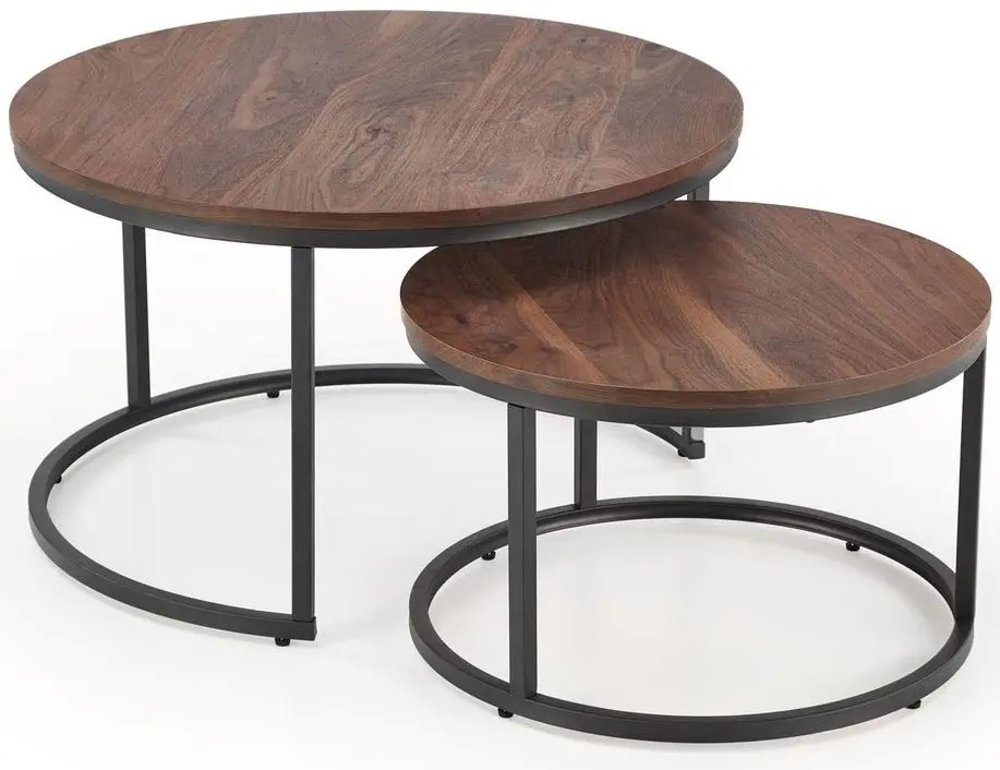 Set masute pentru reviste Halmar Java (Walnut/Black)