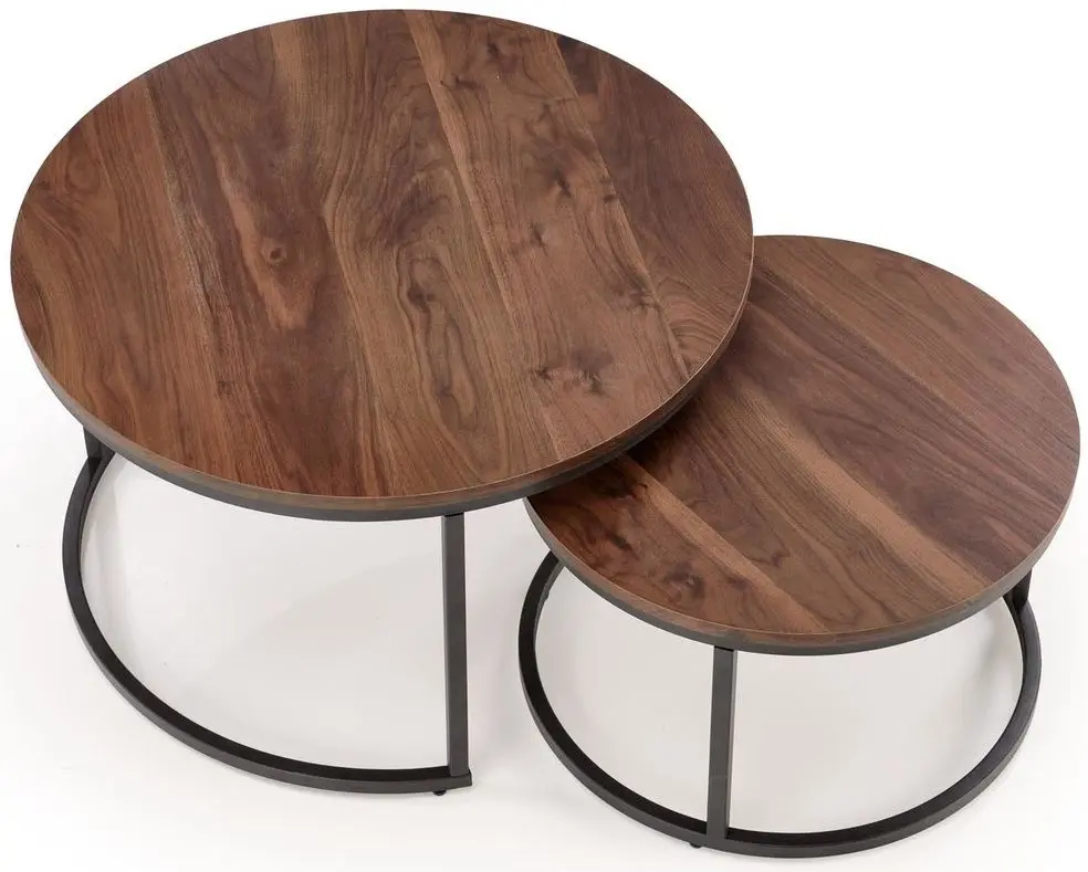 Set masute pentru reviste Halmar Java (Walnut/Black)
