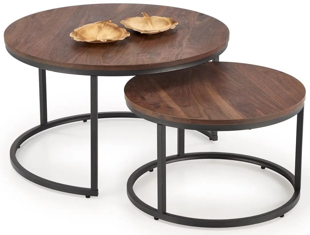 Set masute pentru reviste Halmar Java (Walnut/Black)