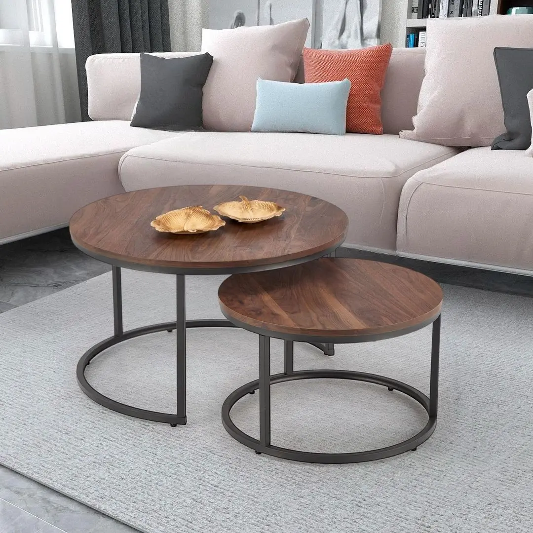 Set masute pentru reviste Halmar Java (Walnut/Black)