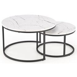 Set masute pentru reviste Halmar Java (White Marble/Black) Thumb