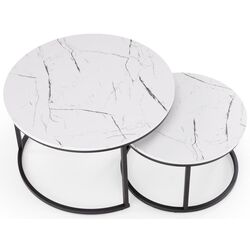 Set masute pentru reviste Halmar Java (White Marble/Black) Thumb