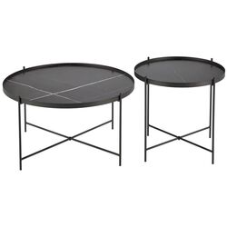 Set masute pentru reviste Halmar Julieta (Black Marble/Black) Thumb