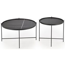 Set masute pentru reviste Halmar Julieta (Black Marble/Black) Thumb