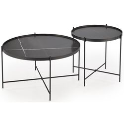 Set masute pentru reviste Halmar Julieta (Black Marble/Black) Thumb