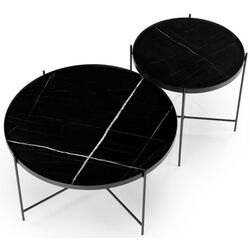 Set masute pentru reviste Halmar Julieta (Black Marble/Black) Thumb