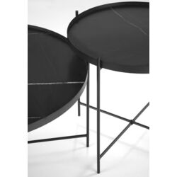 Set masute pentru reviste Halmar Julieta (Black Marble/Black) Thumb