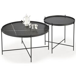 Set masute pentru reviste Halmar Julieta (Black Marble/Black) Thumb