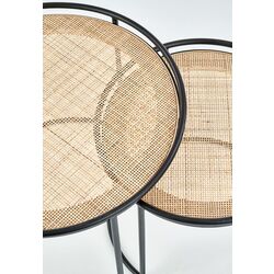 Set mese pentru reviste Halmar Manado (Black/Natural) Thumb