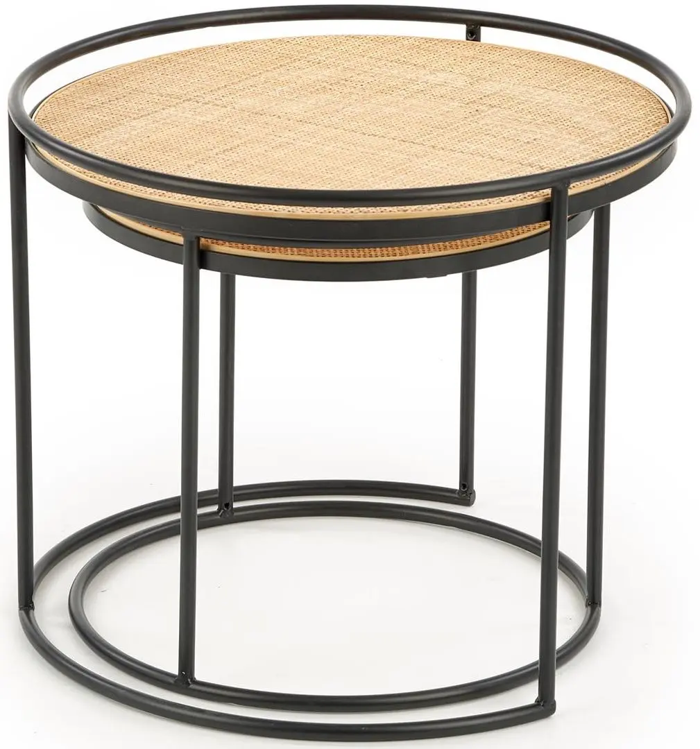 Set mese pentru reviste Halmar Manado (Black/Natural)