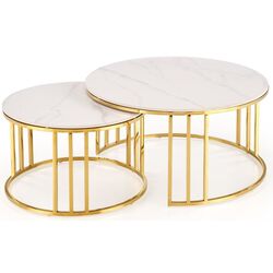 Set masute pentru reviste Halmar Mercury 3 (White Marble/Gold) Thumb