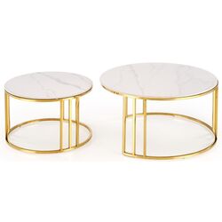 Set masute pentru reviste Halmar Mercury 3 (White Marble/Gold) Thumb