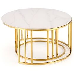 Set masute pentru reviste Halmar Mercury 3 (White Marble/Gold) Thumb