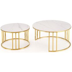 Set masute pentru reviste Halmar Mercury 3 (White Marble/Gold) Thumb