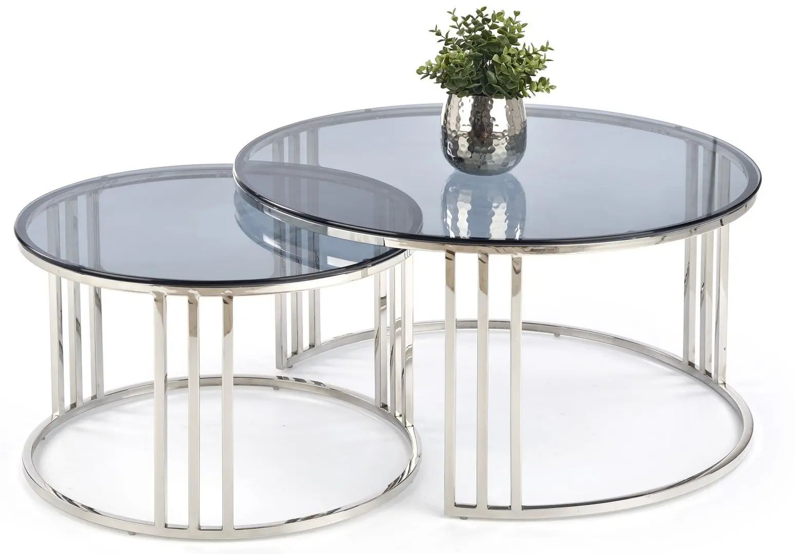 Set mese pentru reviste Halmar Mercury (Silver/Smoky)