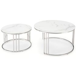 Set masute pentru reviste Halmar Mercury (White Marble/Silver) Thumb