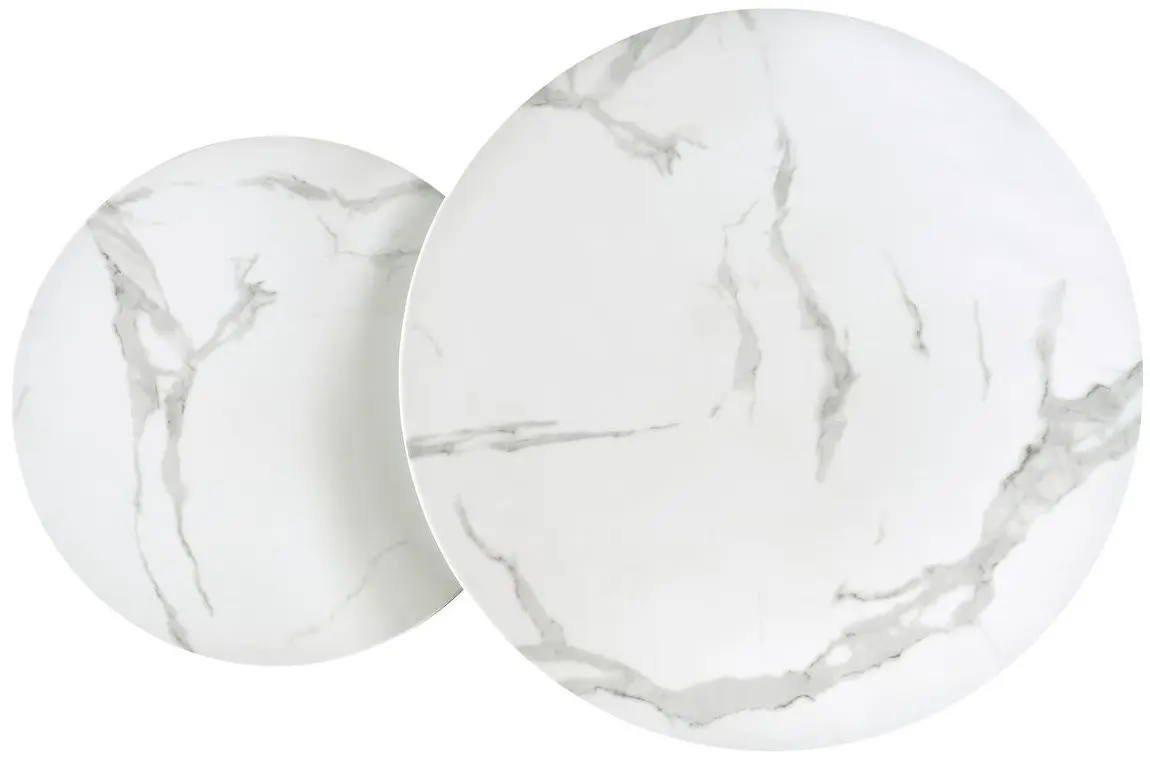 Set masute pentru reviste Halmar Mercury (White Marble/Silver)