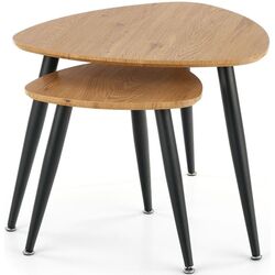 Набор журнальных столиков Halmar Nicea 2 (Golden Oak/Black) Thumb