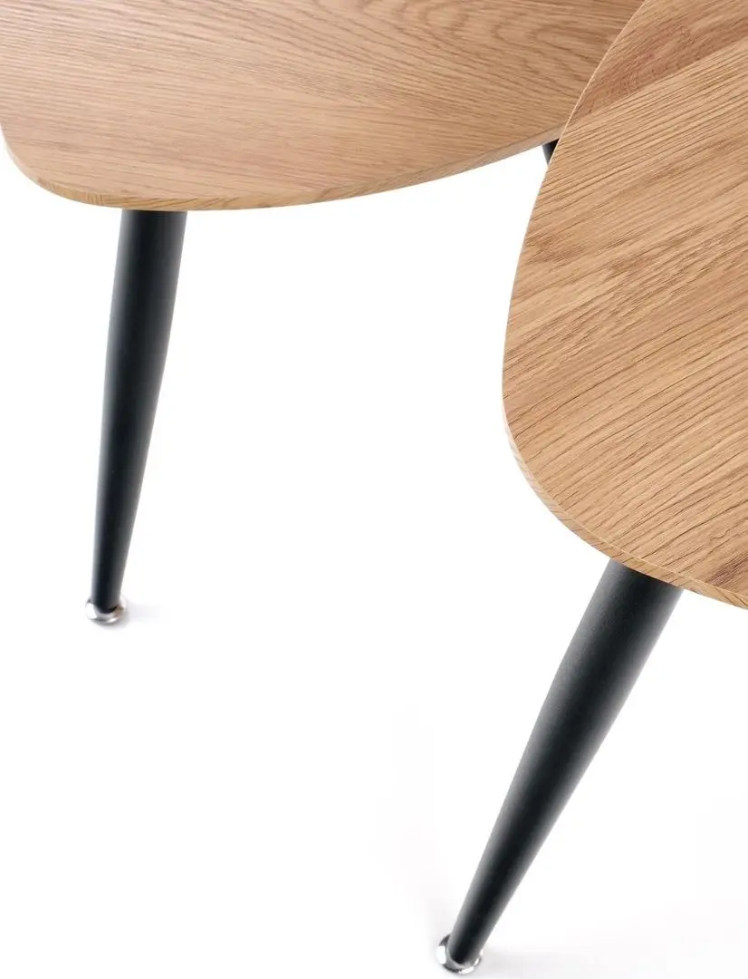 Набор журнальных столиков Halmar Nicea 2 (Golden Oak/Black)