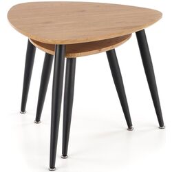 Набор журнальных столиков Halmar Nicea 2 (Golden Oak/Black) Thumb