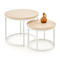 Set mese pentru reviste Halmar Oreo 2pcs (Travertine/White)