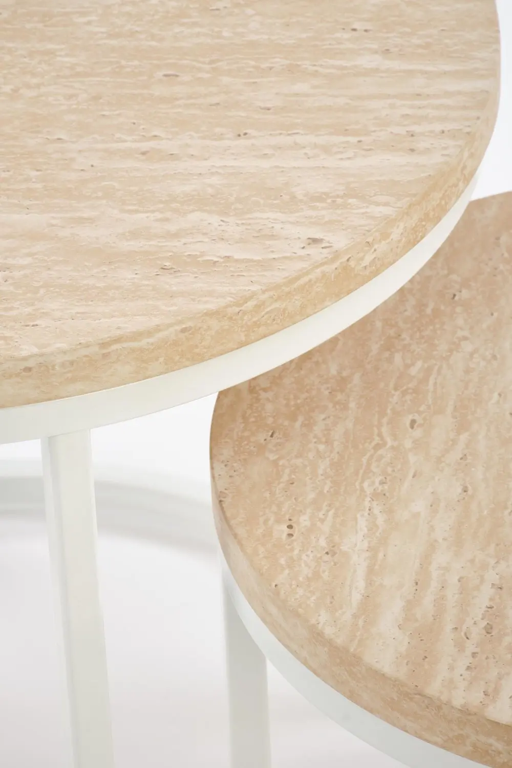 Set mese pentru reviste Halmar Oreo 2pcs (Travertine/White)