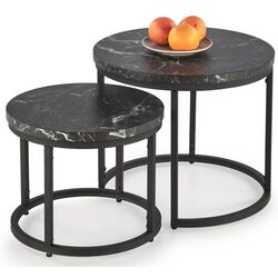 Set masute pentru reviste Halmar Oreo (Black Marble/Black) Thumb