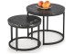 Set masute pentru reviste Halmar Oreo (Black Marble/Black)