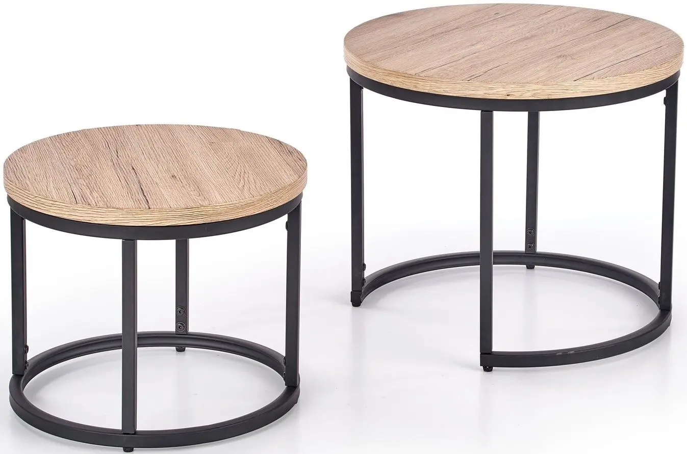 Set mese pentru reviste Halmar Oreo (San Remo Oak/Black)