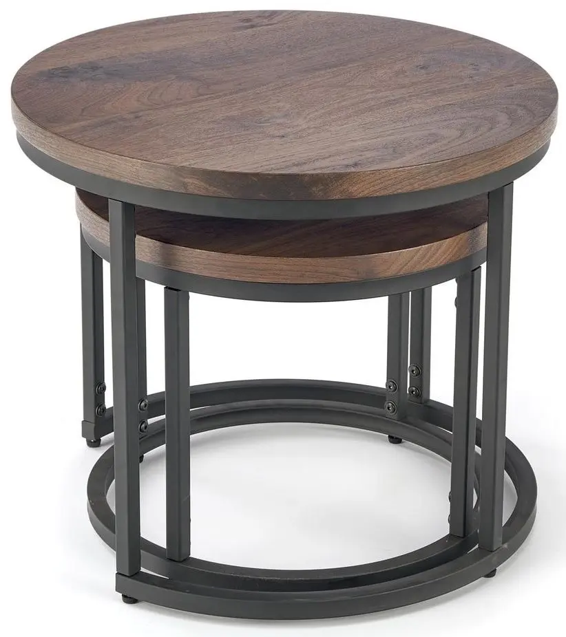 Set masute pentru reviste Halmar Oreo (Walnut/Black)