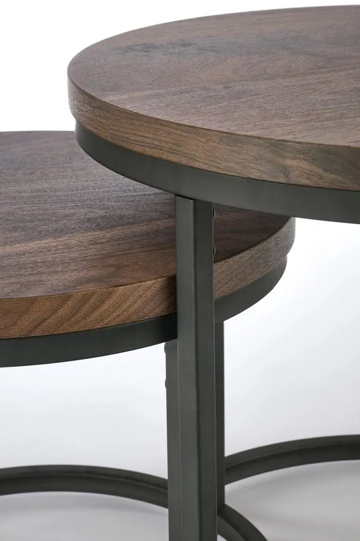 Set masute pentru reviste Halmar Oreo (Walnut/Black)