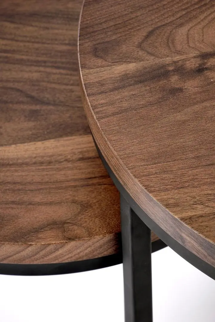 Set masute pentru reviste Halmar Oreo (Walnut/Black)