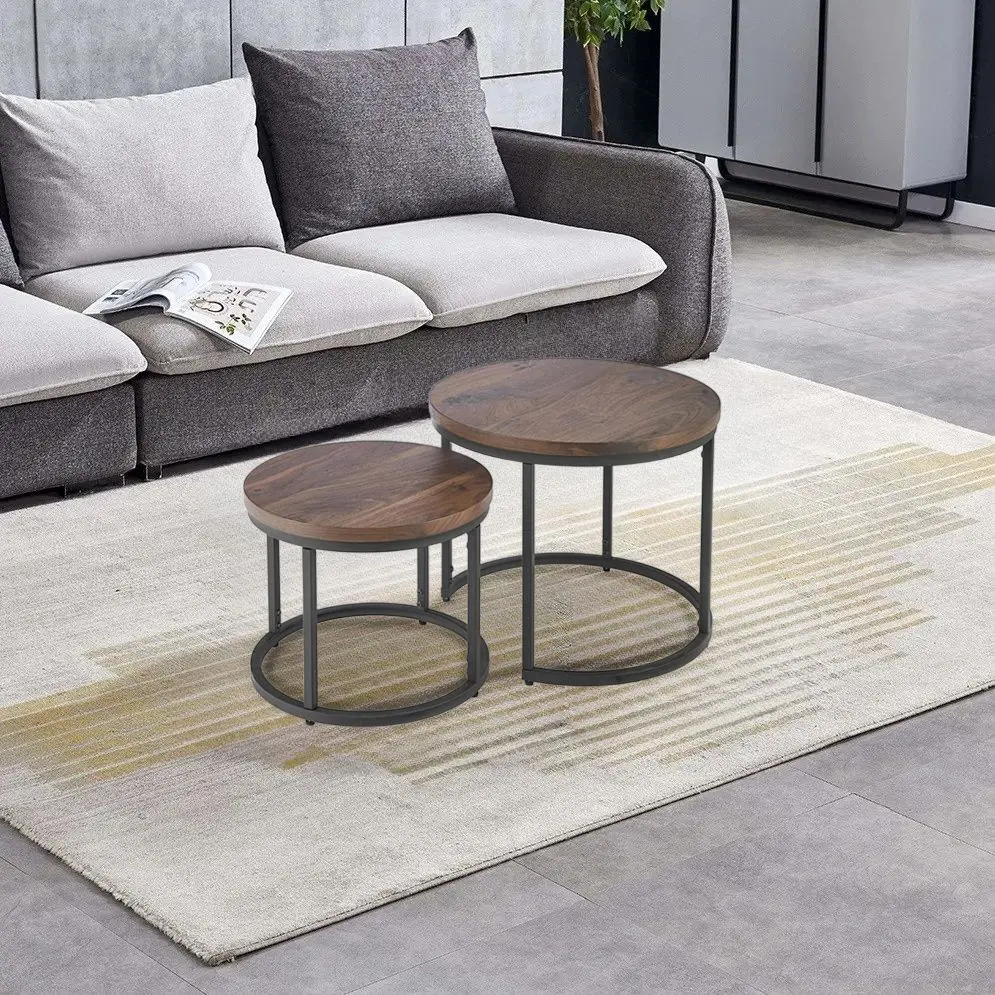 Set masute pentru reviste Halmar Oreo (Walnut/Black)