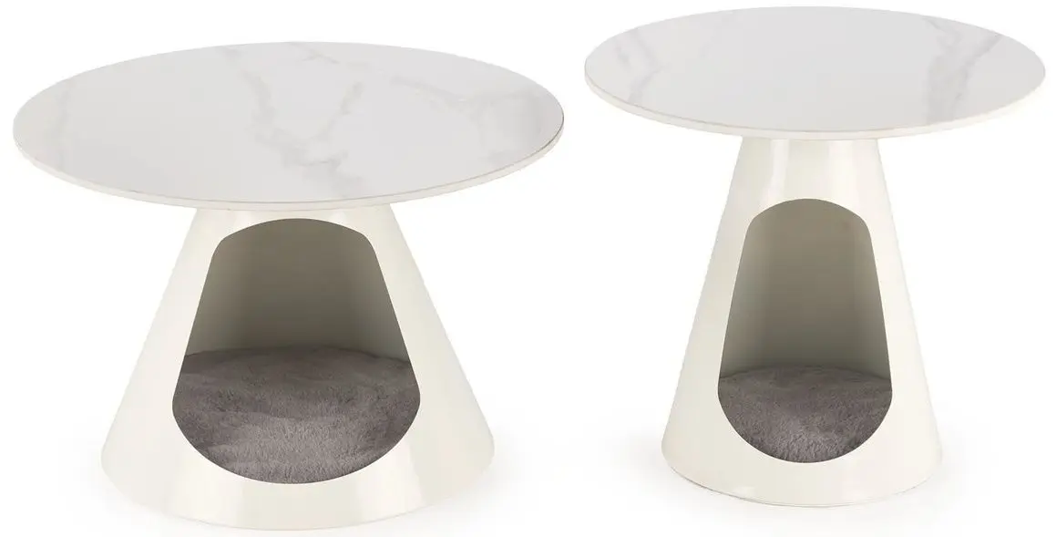 Set masute pentru reviste Halmar Osario (White Marble/White)