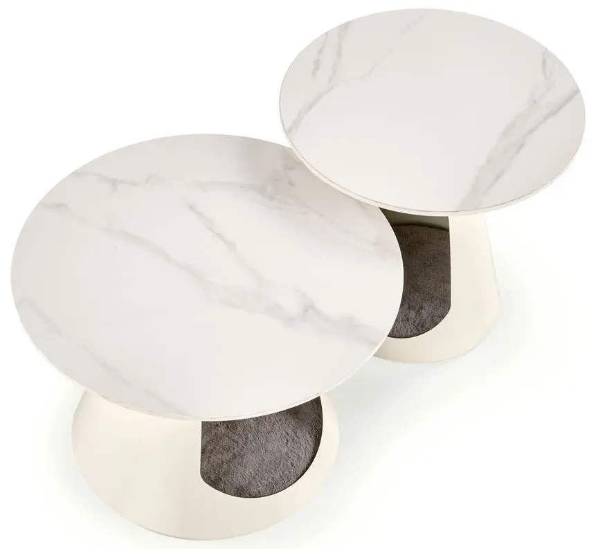 Set masute pentru reviste Halmar Osario (White Marble/White)