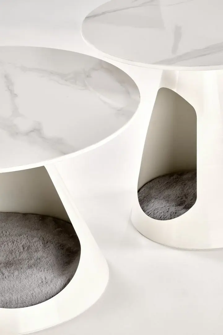 Set masute pentru reviste Halmar Osario (White Marble/White)