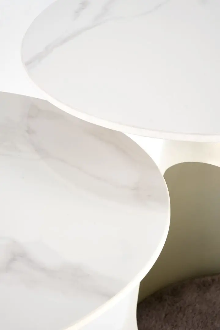 Set masute pentru reviste Halmar Osario (White Marble/White)
