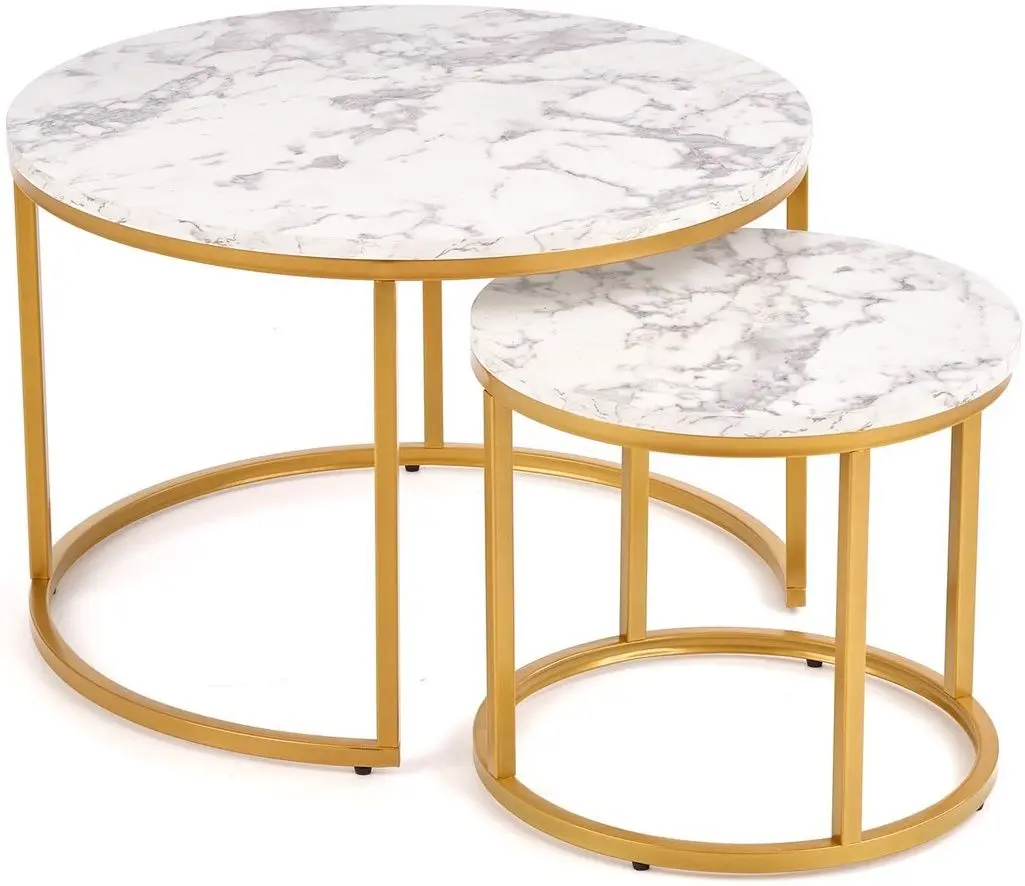 Set mese pentru reviste Halmar Paola 2 (Marble/Gold)
